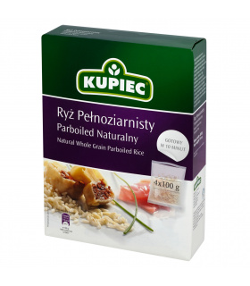 Kupiec Ryż pełnoziarnisty parboiled naturalny 400 g (4 torebki)