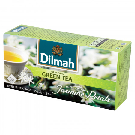 Dilmah Herbata zielona z kwiatami jaśminu 45 g (30 torebek)