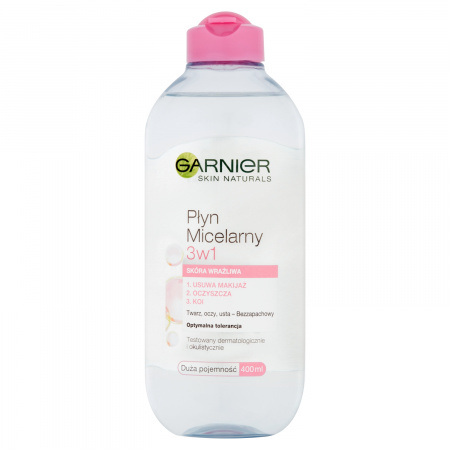 Garnier Skin Naturals Płyn micelarny 3w1 skóra wrażliwa 400 ml