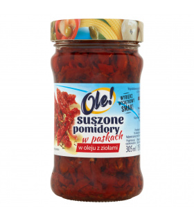 Ole! Suszone pomidory w oleju z ziołami w paskach 270 g