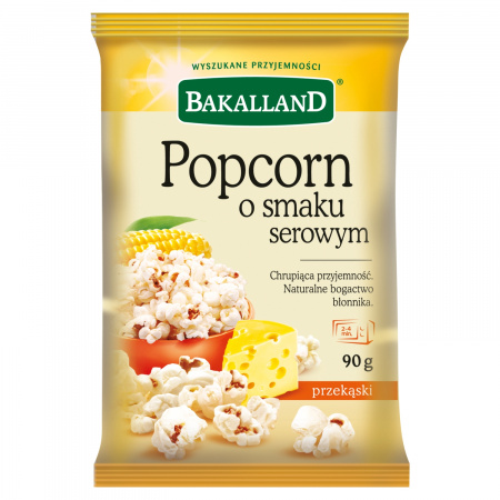 Bakalland Popcorn o smaku serowym 90 g