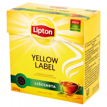 Lipton Yellow Label Herbata czarna liściasta 100 g