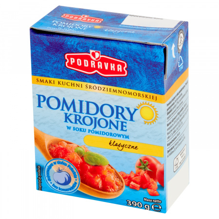 Podravka Pomidory krojone w soku pomidorowym klasyczne 390 g