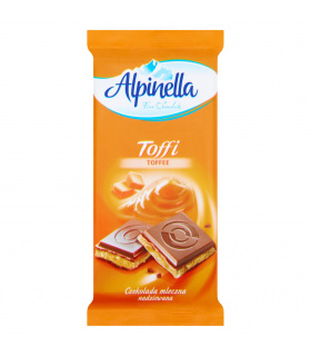 Alpinella Czekolada mleczna nadziewana toffi 100 g