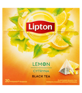 Lipton Herbata czarna aromatyzowana cytryna 34 g (20 torebek)