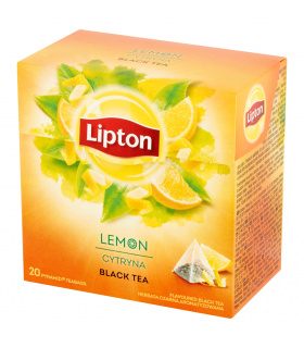 Lipton Herbata czarna aromatyzowana cytryna 34 g (20 torebek)