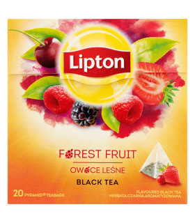 Lipton Herbata czarna aromatyzowana owoce leśne 34 g (20 torebek)