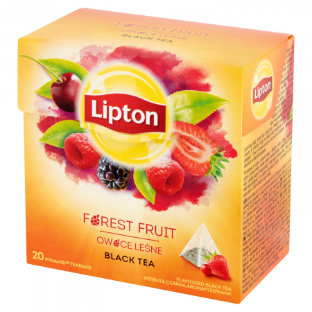 Lipton Herbata czarna aromatyzowana owoce leśne 34 g (20 torebek)