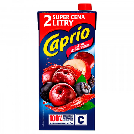 Caprio Napój jabłko aronia wiśnia 2 l