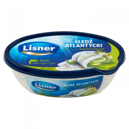 Lisner Śledź atlantycki filety w sosie koperkowym 160 g