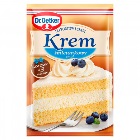 Dr. Oetker Krem do tortów i ciast smak śmietankowy 120 g