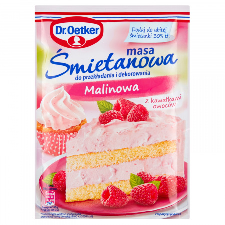 Dr. Oetker Masa śmietanowa malinowa 86 g