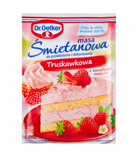 Dr. Oetker Masa śmietanowa truskawkowa 89 g