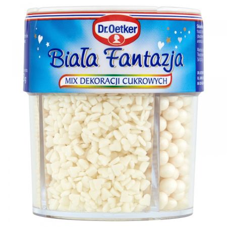 Dr. Oetker Biała Fantazja Mix dekoracji cukrowych 73 g