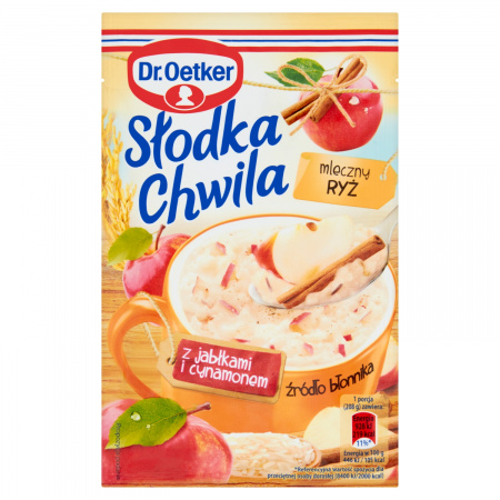 Dr. Oetker Słodka Chwila Mleczny ryż z jabłkami i cynamonem 58 g