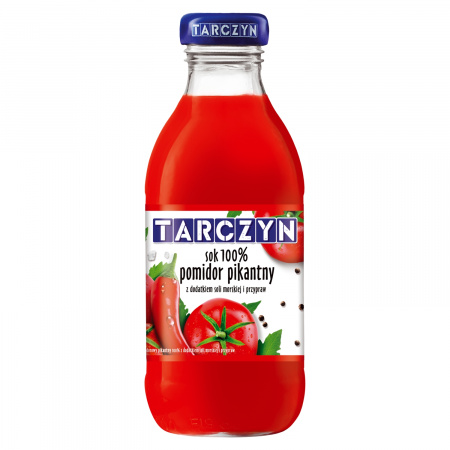 Tarczyn Sok 100% pomidor pikantny z dodatkiem soli morskiej i przypraw 300 ml