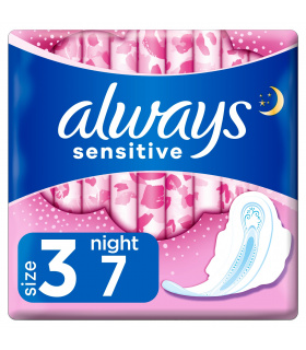 Always Ultra Sensitive Night Podpaski ze skrzydełkami (rozmiar 3)