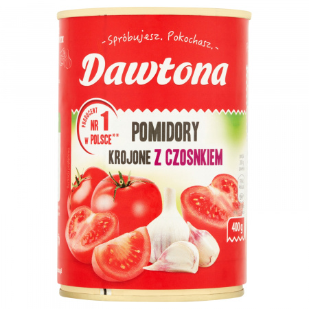 Dawtona Pomidory krojone z czosnkiem 400 g