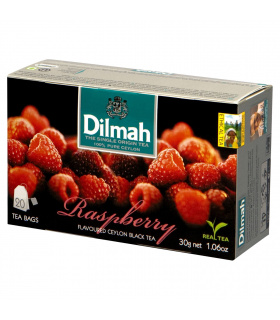 Dilmah Raspberry Cejlońska czarna herbata 30 g (20 x 1,5 g)