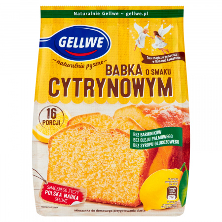 Gellwe Babka o smaku cytrynowym mieszanka do domowego przygotowania ciasta 375 g