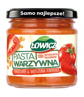 Łowicz Pasta warzywna pomidory & wędzona papryka 180 g