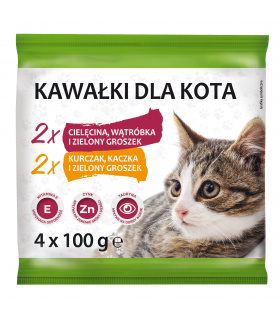 Dobra Nasza! Kawałki dla kota 4x100 g