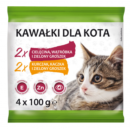 Dobra Nasza! Kawałki dla kota 4x100 g