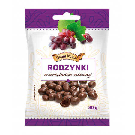 Dobra Nasza! Rodzynki w czekoladzie mlecznej 80 g