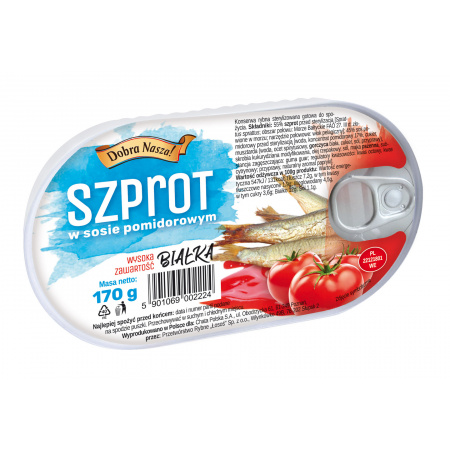 Dobra Nasza! Szprot w sosie pomidorowym 170 g