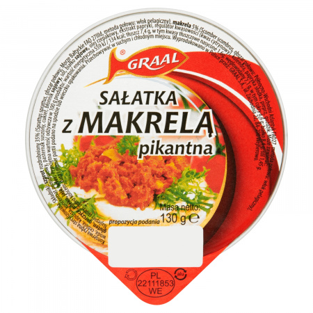 GRAAL Sałatka z makrelą pikantna 130 g