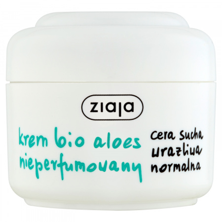 Ziaja Krem bio aloes nieperfumowany cera sucha wrażliwa normalna 50 ml