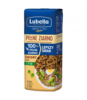 Lubella Pełne Ziarno Makaron świdry z żytem 400 g