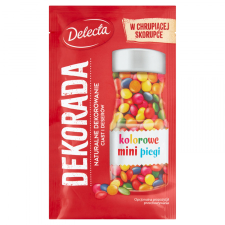 Delecta Dekorada Kolorowe mini piegi 35 g