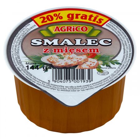 Agrico Smalec z mięsem 144 g