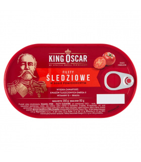 King Oscar Filety śledziowe w sosie pomidorowym 160 g