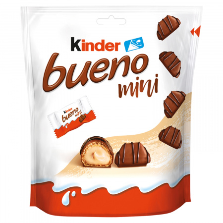 Kinder Bueno Mini Wafel w mlecznej czekoladzie wypełniony mleczno-orzechowym nadzieniem 108 g