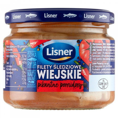 Lisner Filety śledziowe wiejskie pikantne pomidory 300 g