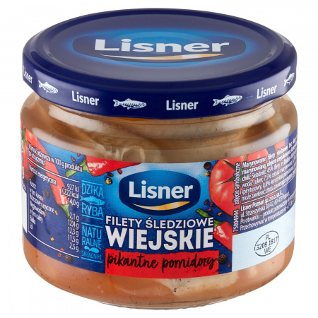 Lisner Filety śledziowe wiejskie pikantne pomidory 300 g