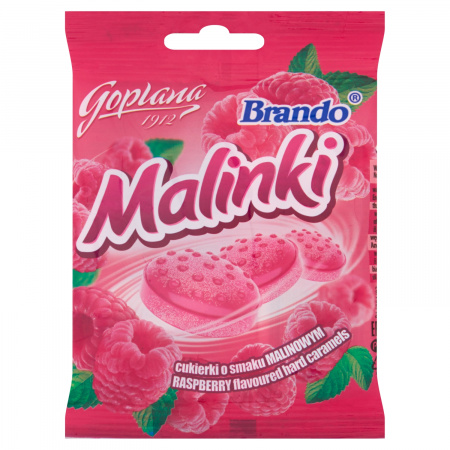 Goplana Brando Malinki Cukierki o smaku malinowym 90 g