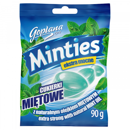 Goplana Minties Cukierki miętowe ekstra mocne 90 g