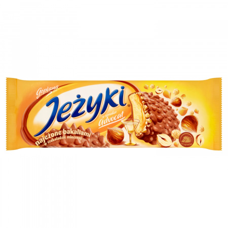 Jeżyki o smaku Advocat Herbatniki w czekoladzie mlecznej 140 g