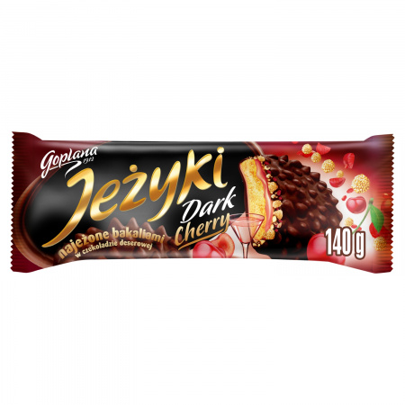 Jeżyki Dark Cherry Herbatniki w czekoladzie deserowej 140 g