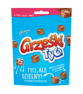 Grześki Tyci Wafelki z kremem w czekoladzie mlecznej 120 g