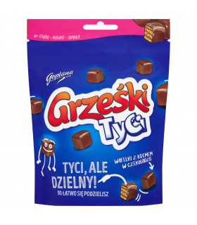 Grześki Tyci Wafelki z kremem w czekoladzie 120 g