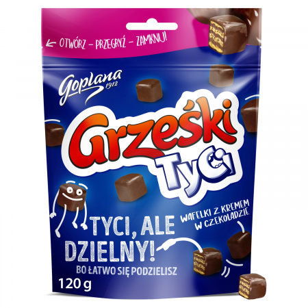 Grześki Tyci Wafelki z kremem w czekoladzie 120 g