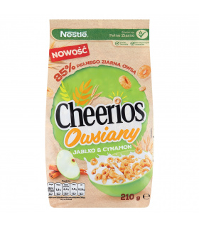 Nestlé Cheerios Owsiany Płatki śniadaniowe jabłko & cynamon 210 g