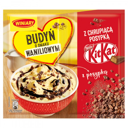 Winiary Budyń o smaku waniliowym z chrupiącą posypką KitKat 65 g