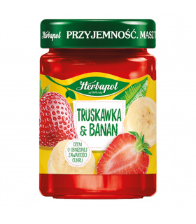 Herbapol Dżem o obniżonej zawartości cukru truskawka & banan 280 g