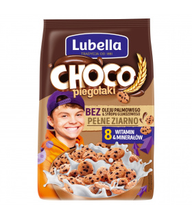 Lubella Choco piegołaki Zbożowe chrupki w kształcie ciasteczek o smaku czekoladowym 250 g