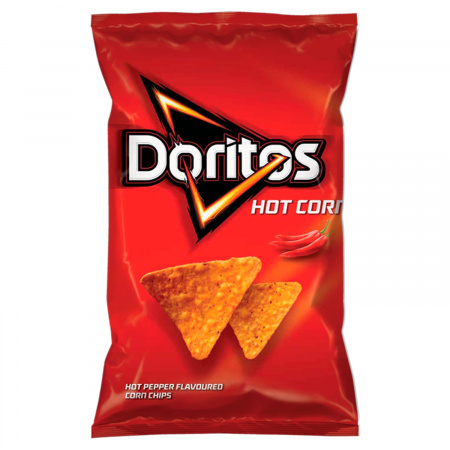 Doritos Hot Corn Chipsy kukurydziane o smaku ostrej papryki 100 g